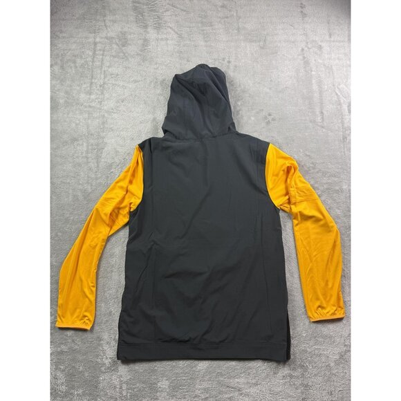 Nike Jacket Mens Small Black Yellow Hooded Quarter Zip Pullover Mesh FJ9536-015 - Picture 8 of 12